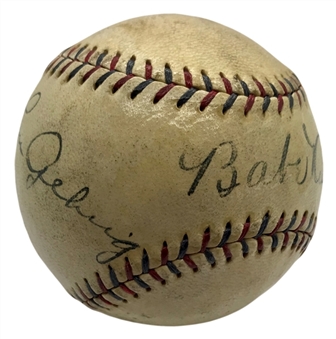 Babe Ruth & Lou Gehrig Signed 1927 OAL Ban Johnson Baseball, One Of The Finest To Surface! (JSA) 